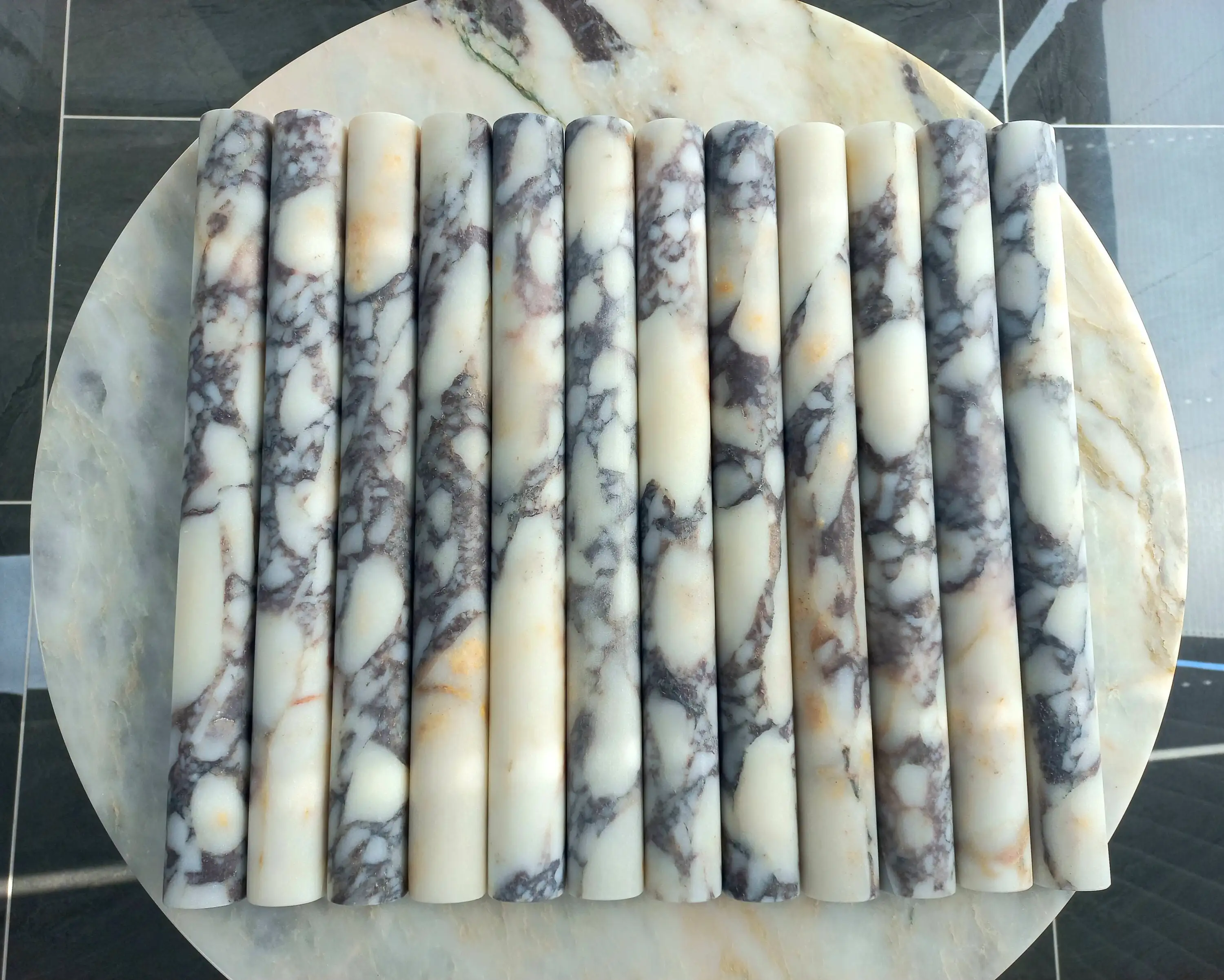 Декоративные мраморные палочки Calacatta Viola стержни и для украшения стен домашнего декора