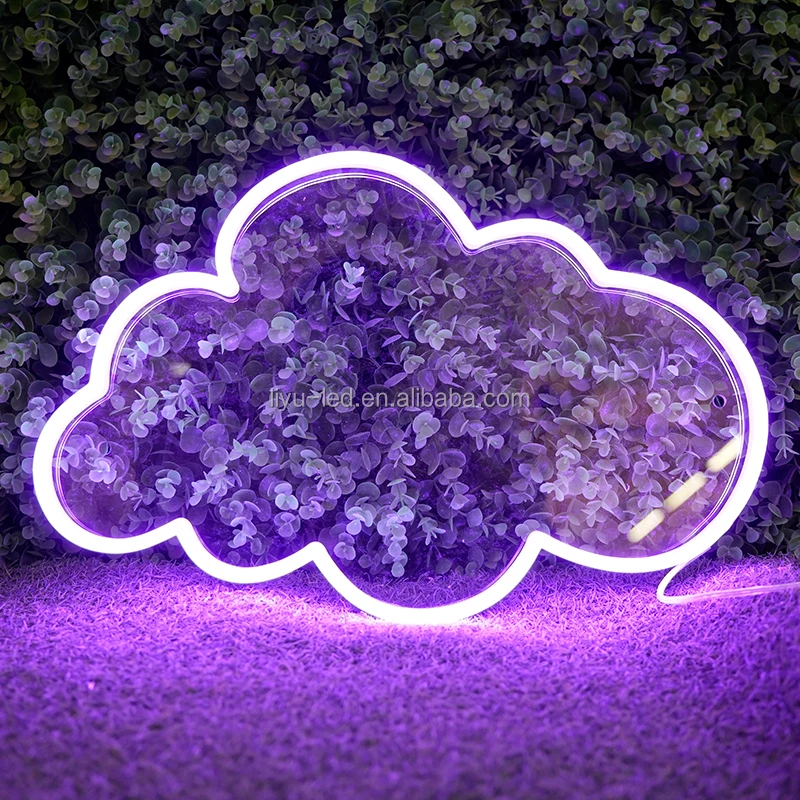 Blue neon cloud lights wall decor neon sign for bedroom