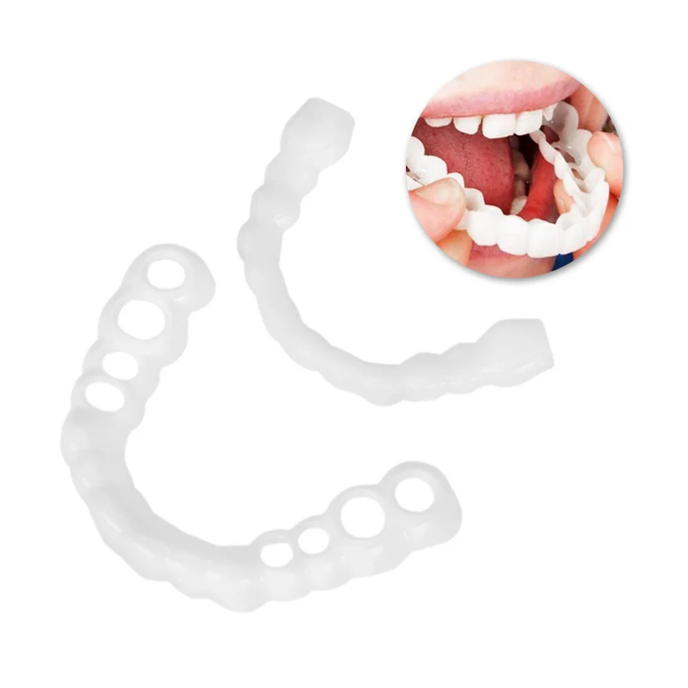 Silicone material 100% brand new and high quality simulated whitening braces shiny smile wholesale price for home use