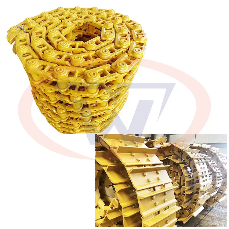 Bulldozer Track Chain Link Assy Komatsu D155A-5, Swamp Track Shoe Assy For Dozer D31P Komatsu