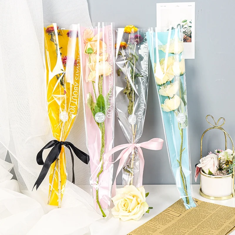 SEEWIN Sweet words BOPP sleeve for florist fresh flower packaging flower bag