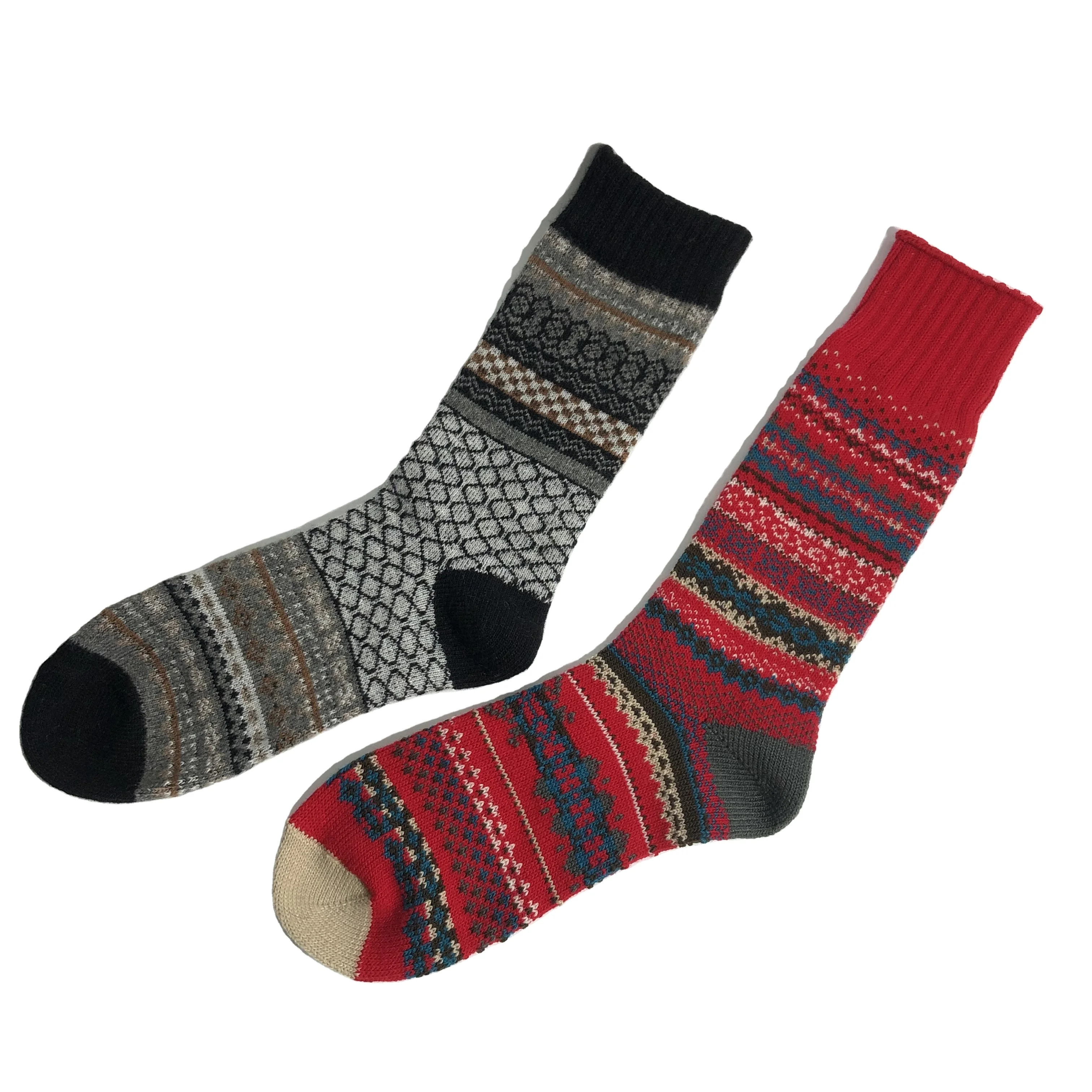 Manufacturer custom designer Lamb wool soft  custom socks for women