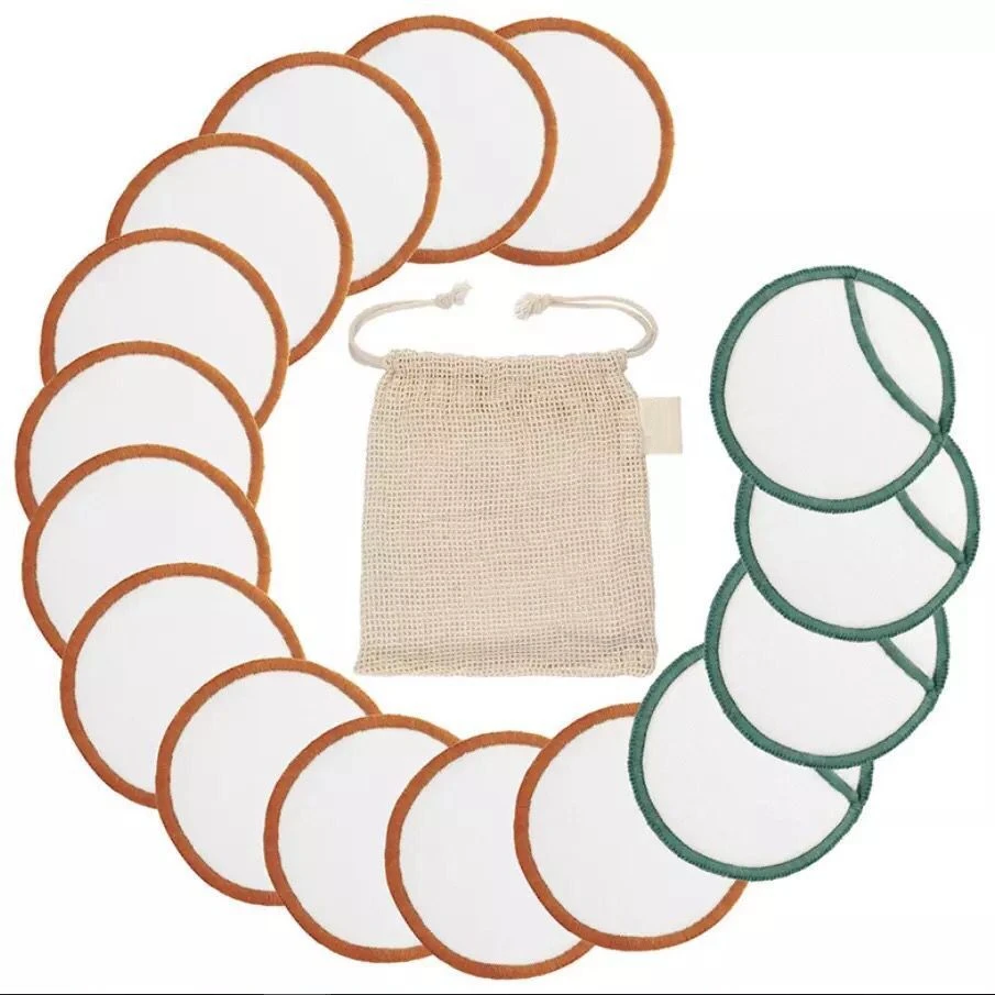 High Quality Makeup Remover Cloth Rounds Eco Friendly Qrganic Reuseable Cotton Face Pad Bamboo Makeup Remover Pads