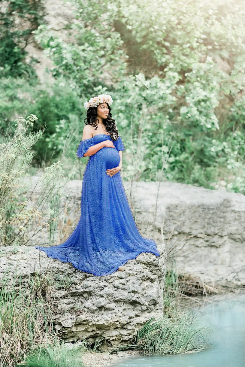 New Long Maternity Photography Props Pregnancy Dress Photography Maternity Dresses For Photo Shoot Pregnant Dress Lace Maxi Gown