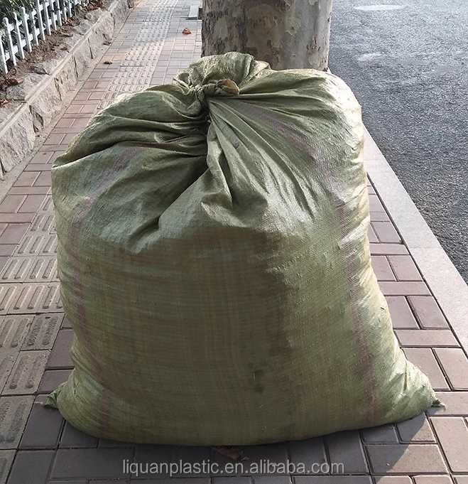 
wholesale 50 kg green color plastic pp woven polypropylene packaging woven bags 