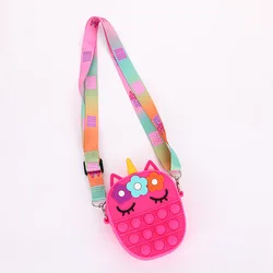 Mini Unicorn Push Pop bag Popper Bubbles Popping bag Toy Push Bubble Sensory Stress Relief Poppet Purse