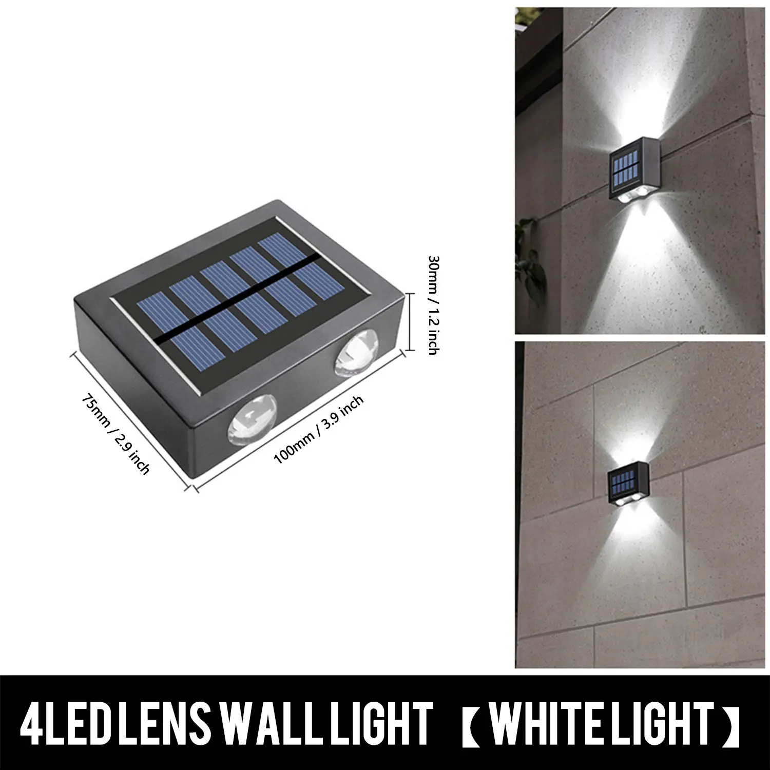 4LED up and down solar wall light, outdoor decoration garden courtyard home wall light waterproof solar light garden