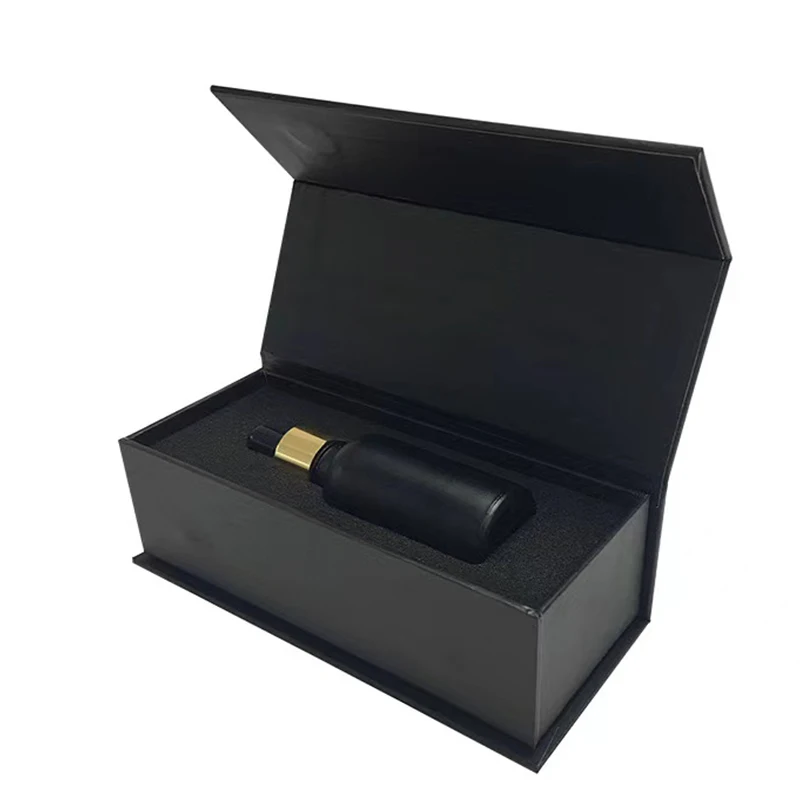 Cheap custom Glass bottle perfume oil gift box book cover cosmetic flip lipstick  packing box