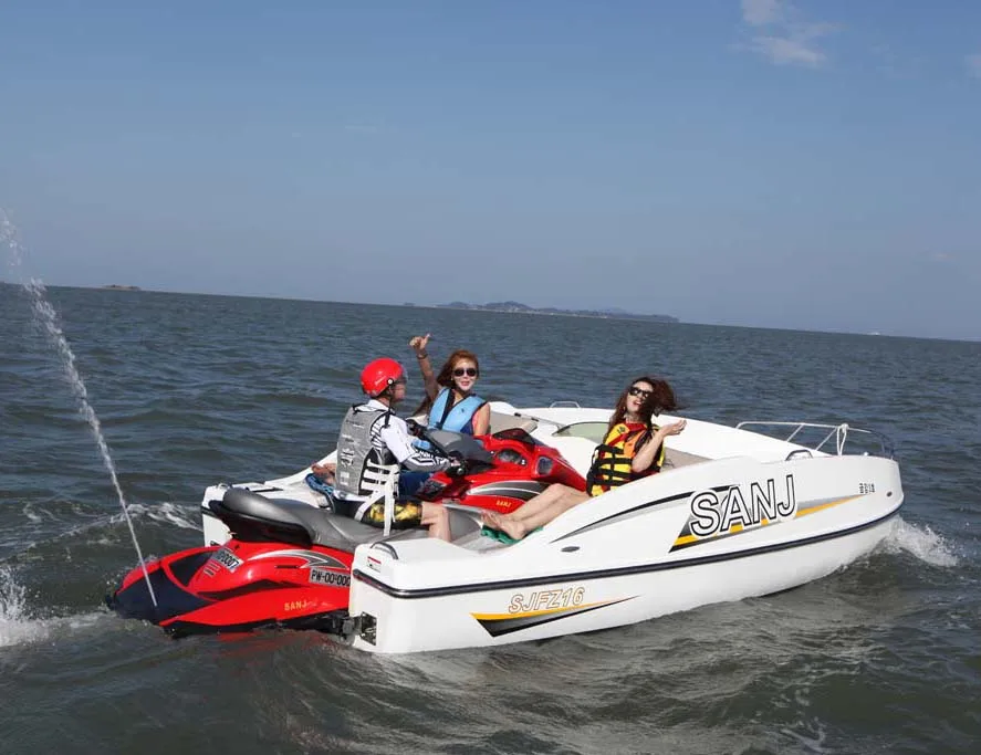 Новинка 2020, Лидер продаж, лодка из стекловолокна с волнистым покрытием, работающая от различных моделей гидроциклов