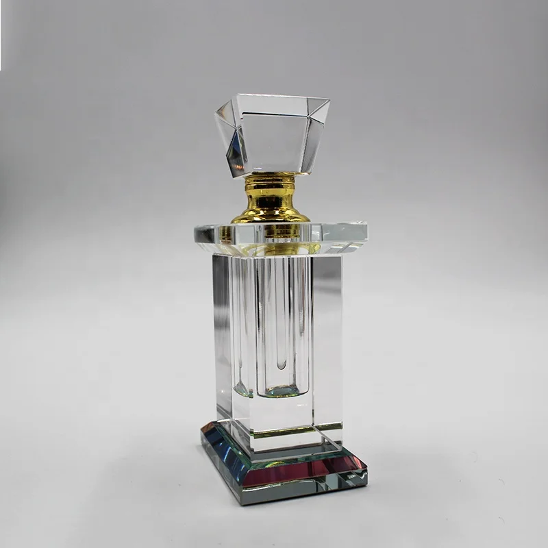 Angel Modern Gemstone Stone Luxury 3ml 6ml 15ml AB K9 Crystal Perfume Bottles Purple Amethyst Cluster Glass Perfume Bottle