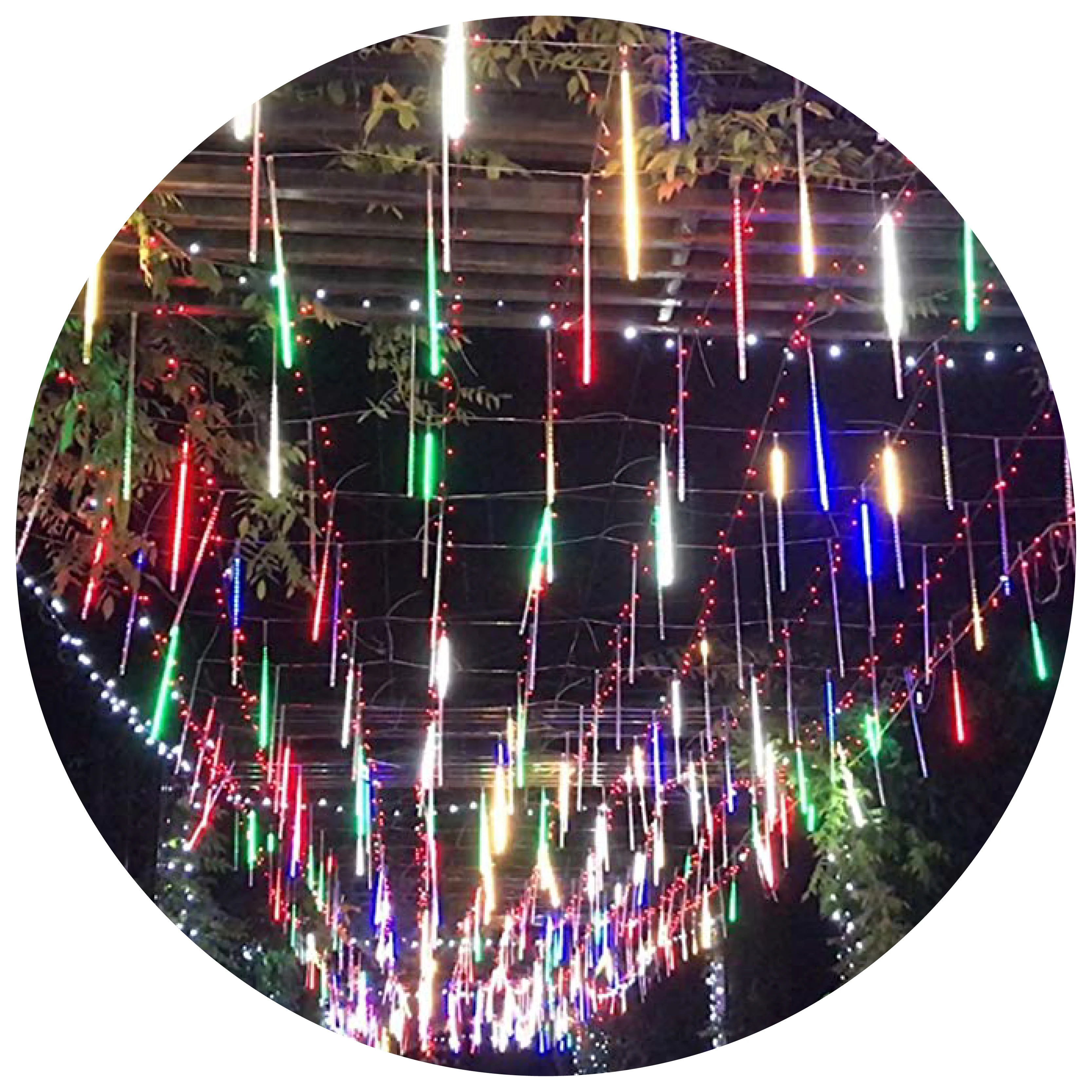 luz de meteoro 50cm waterproof led meteor shower light cold white decoration light for xmas