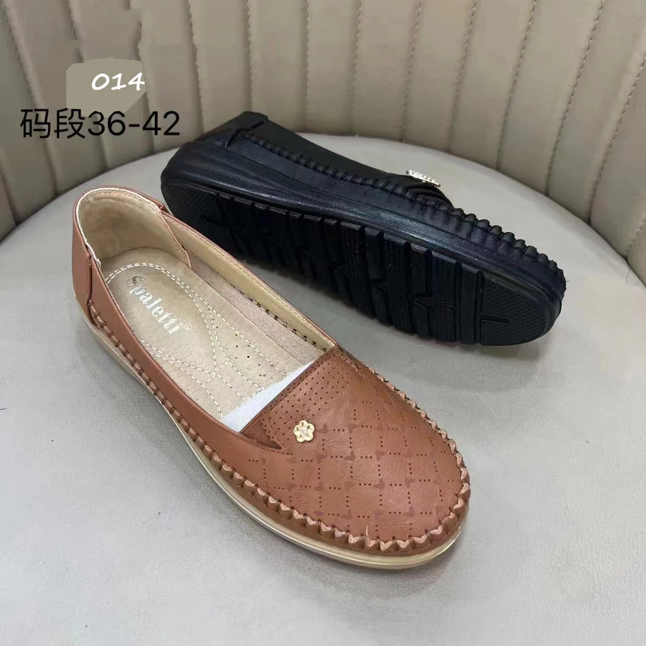 View larger image Add to Compare  Share High Quality Big Size Flower Floral Fancy Leather Loafers bridal Moccasins