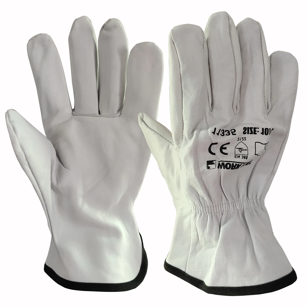 Goatskin Leather Driver Gloves Mens Leather Work Gloves