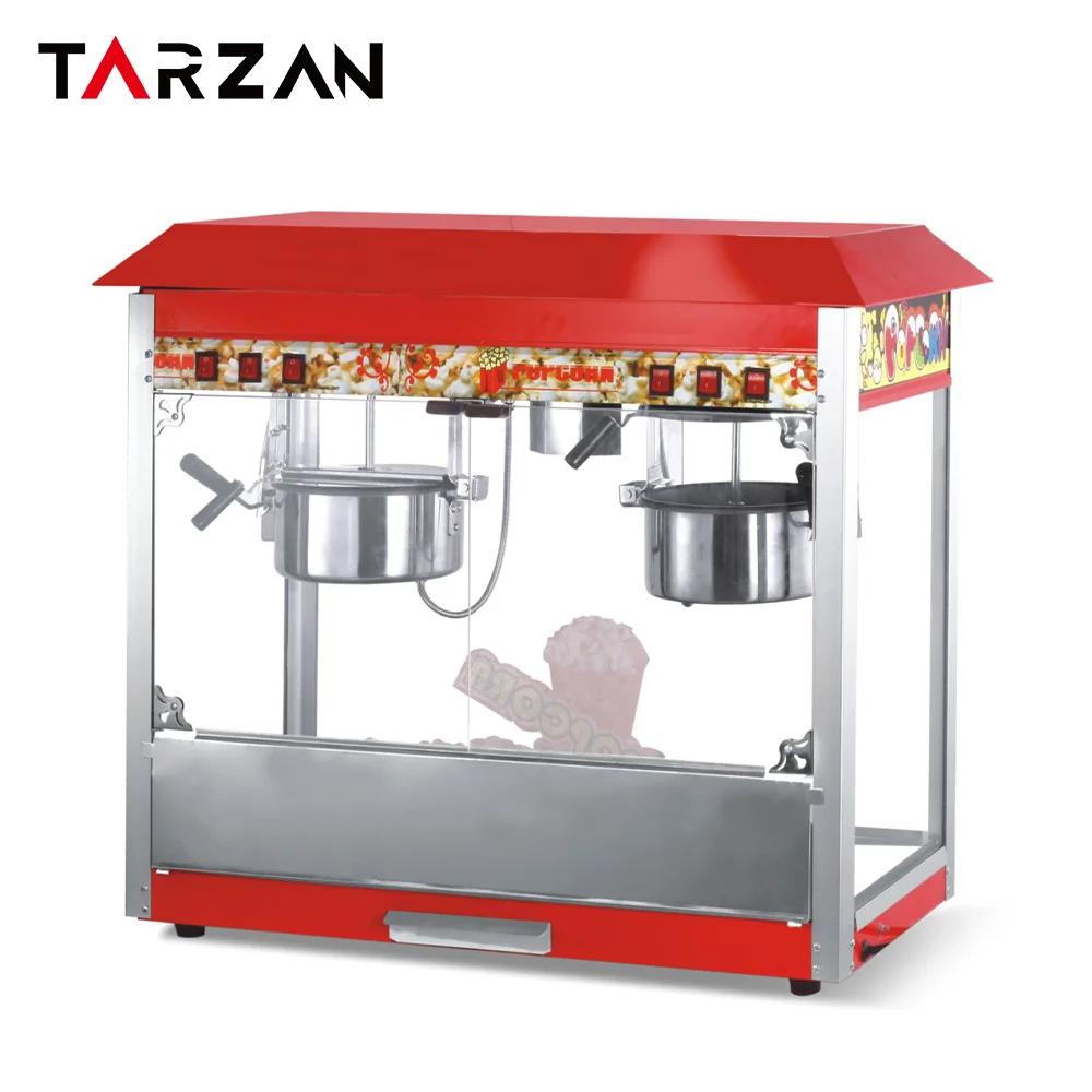 Commercial Double Pot 16oz Popcorn Making Machine Pop Corn Maker With CE (1600104208640)
