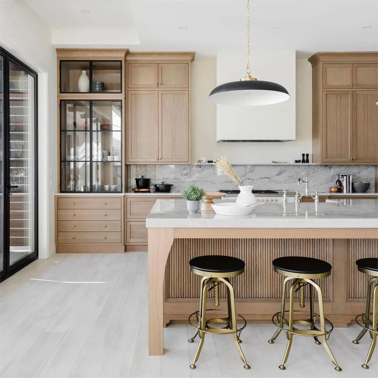 Vermonhouzz шпон из цельного дерева полностью белый дубовый тростник шейкер новый роскошный дизайн кухонные шкафы