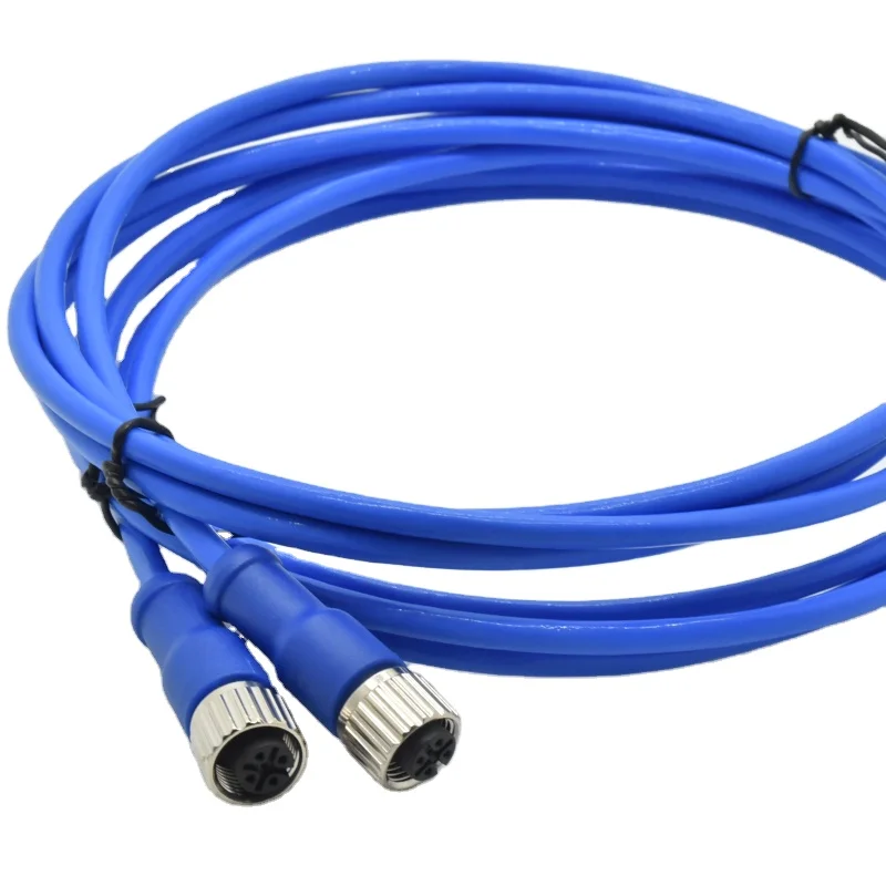 M12 4 pin код PUR кабель IP67 женский водонепроницаемый мощность разъем