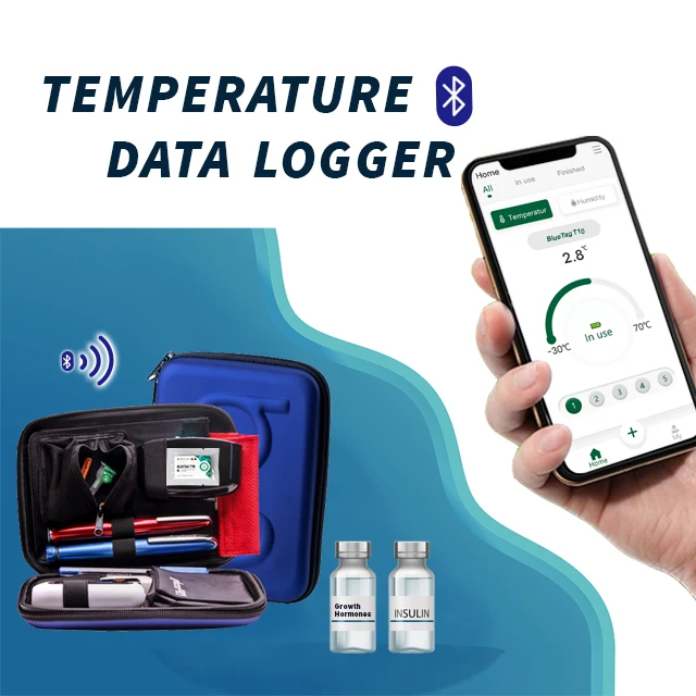 Transport single use temperature bluetooth data logger pharmaceutical environment