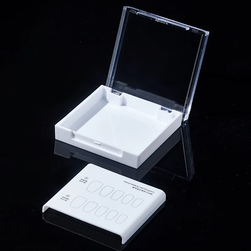 Spot suppliers direct sales high-end thickened hand-made acrylic double-layer display nail press on box packaging