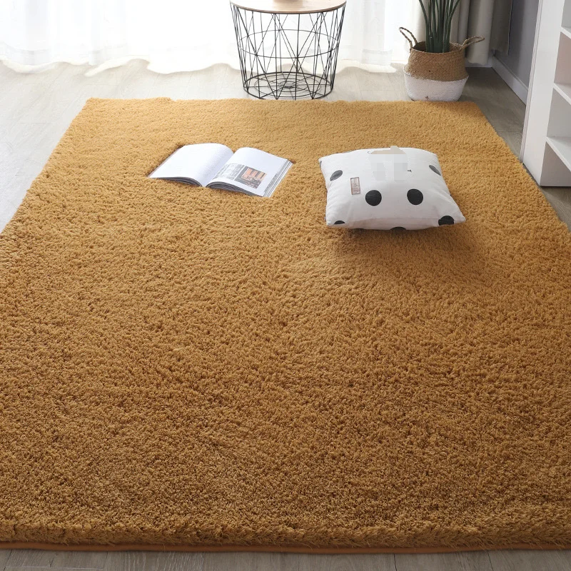 Simple Thick Plush Lamb Fleece Carpet Room Fully Covered Carpet Living Room Bedroom Bedside Carpet