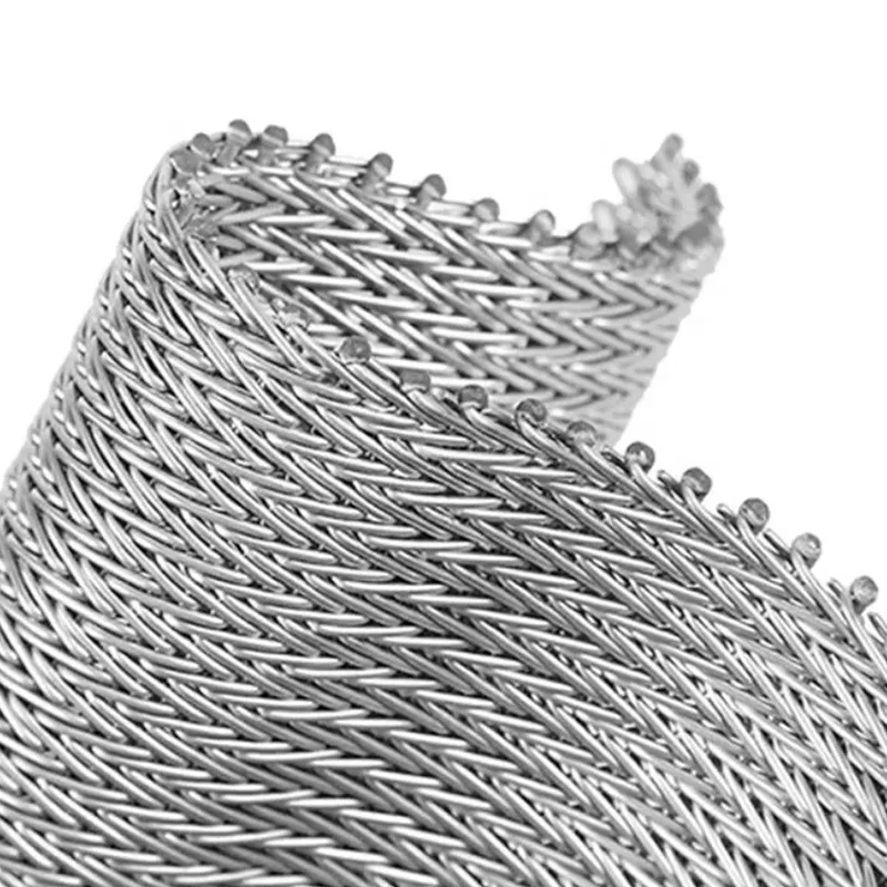 Manufacture Food Processing Stainless Steel 304 Compound Balanced Weave Wire Mesh Conveyor Belt