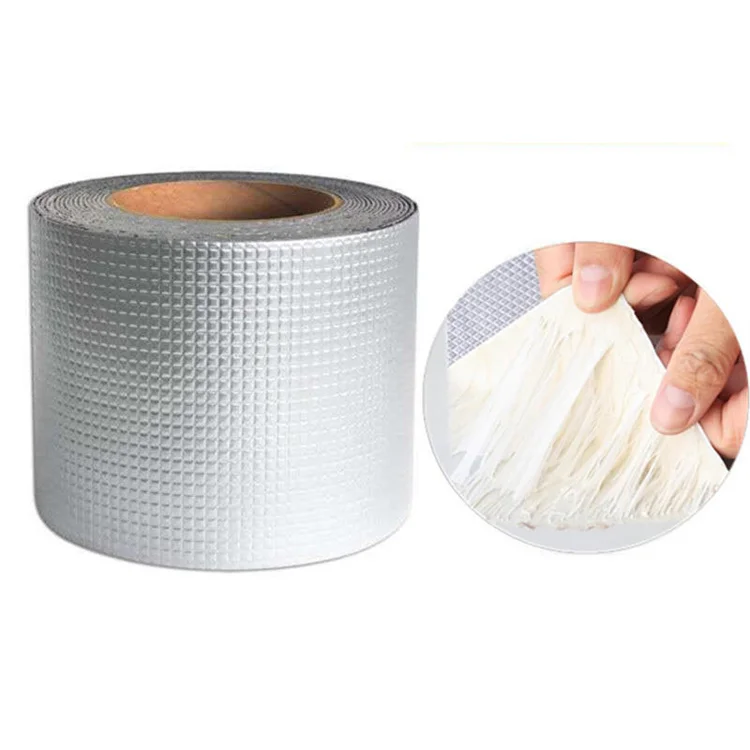 Aluminum foil butyl rubber tape self adhesive high temperature resistance waterproof for roof pipe repair stop