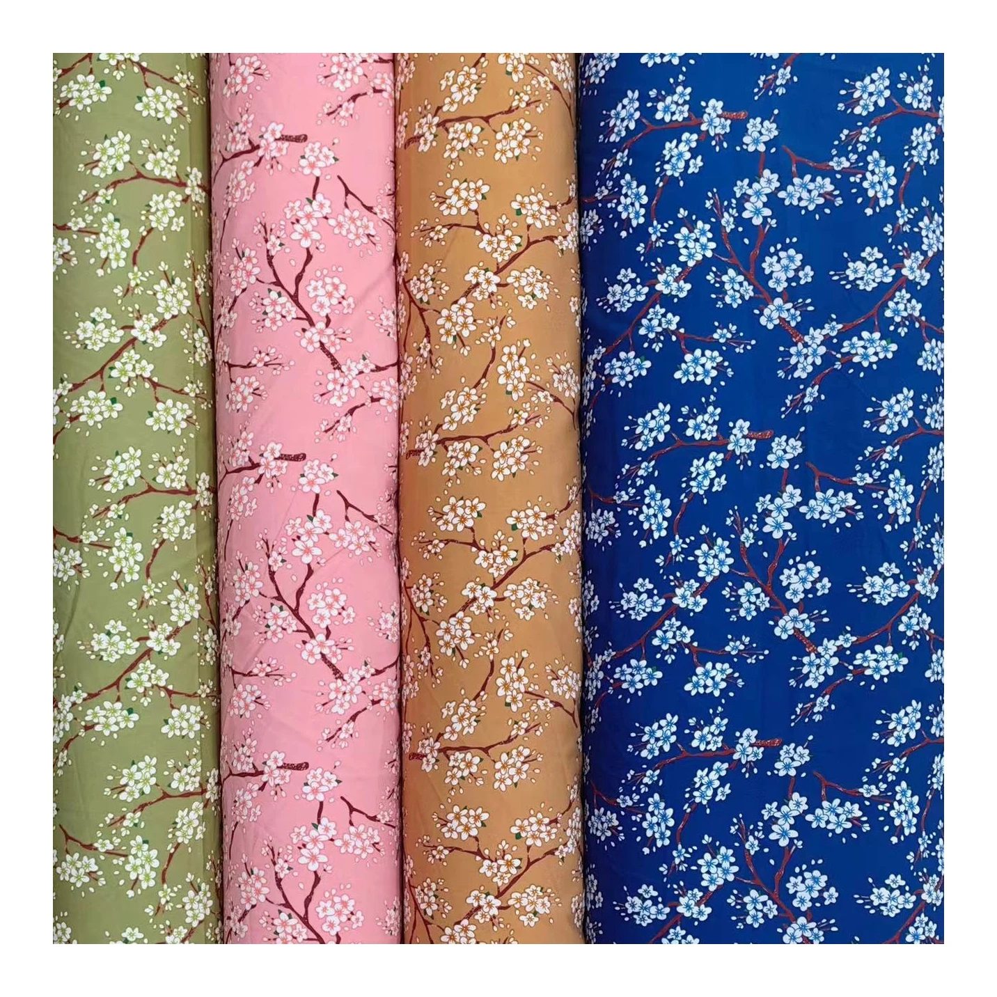 wholesale fabric 100d four way print with stretch printed 105gsm quality on ready goods for clothing