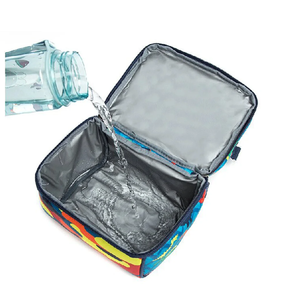 New Cute Cartoon Cross Shoulder Wholesale Insulated Cooler Kids Print Cartoon Lunch Children Lunch Box Bag School Lunch Bags