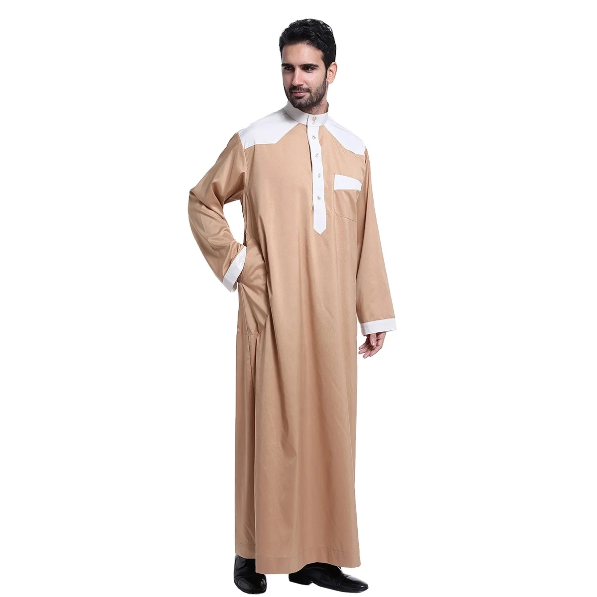 Direct Wholesale Saudi Dubai Muslim Clothing 4 Colors Available Men Thobe Arab abaya thobe kandura thobe for men