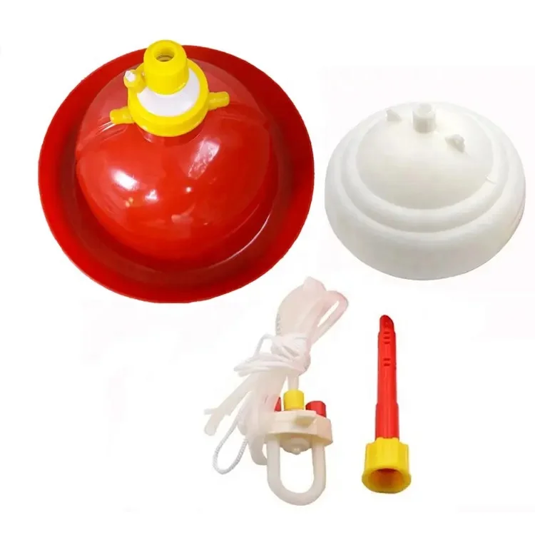 YYA/LM-68 Automatic Plastic Red Poultry Broiler Layer Bell Drinker Complete Kit For Chicken House
