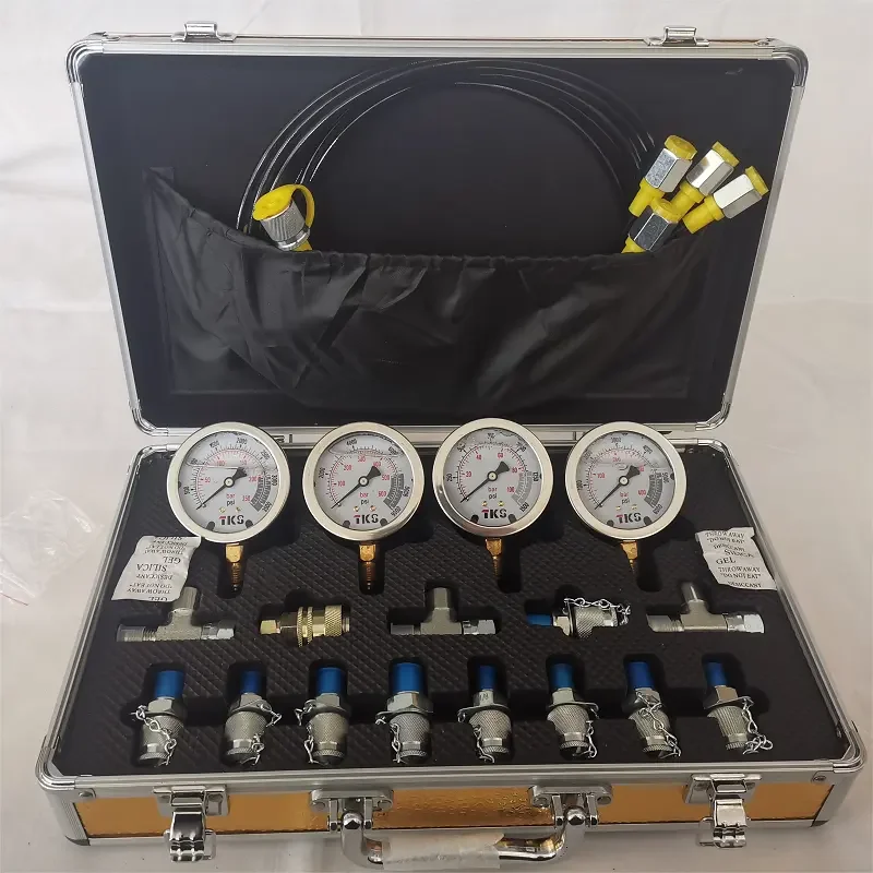 Digital Pressure Gauge Set for Excavator Hydraulic Pump 10-60 MPA for Construction Work and Value Tests Pressure Gauge Sets