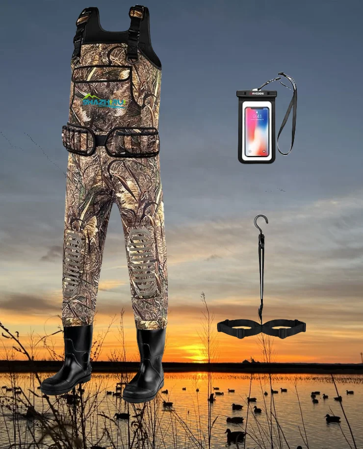 SHAZHIRUI Fishing Waders for Men, Chest Waders for Women with Boots Waterproof, Neoprene Waders for Hunting