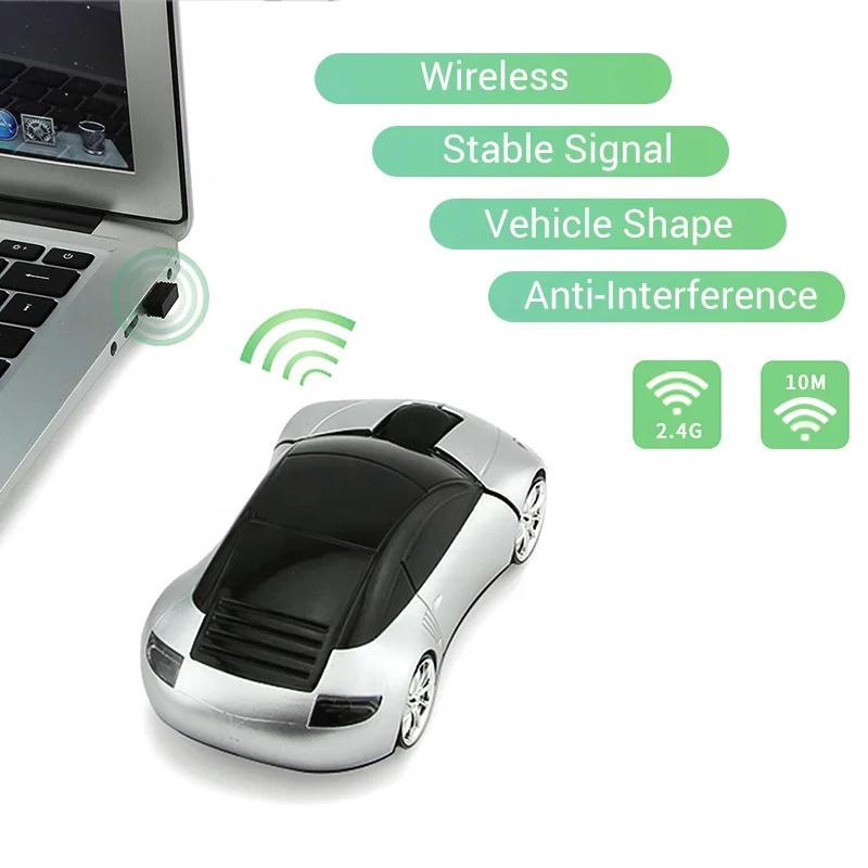 Car Shape Gaming Mouse Mini 3D Computer Mouse  Optical 2.4G Wireless Laptop Mouse Desktop Mice