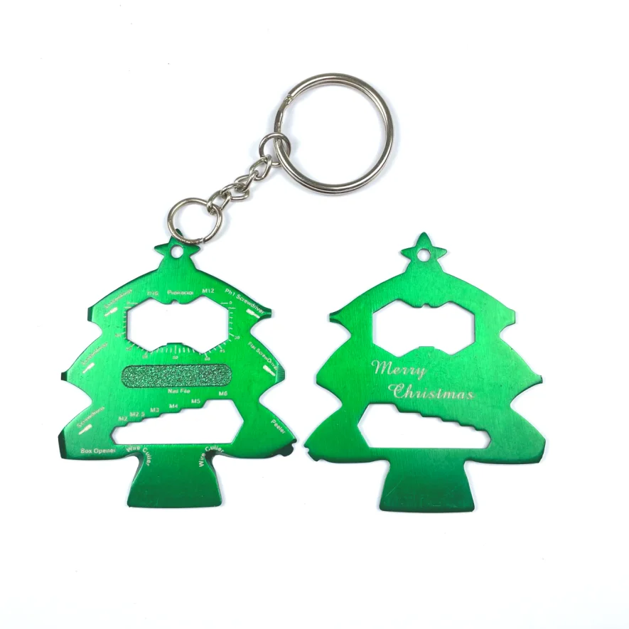 Инновация 20 в 1 Рождественская елка EDC логотип под заказ Карманный Брелок для ключей для кемпинга Мультитул
