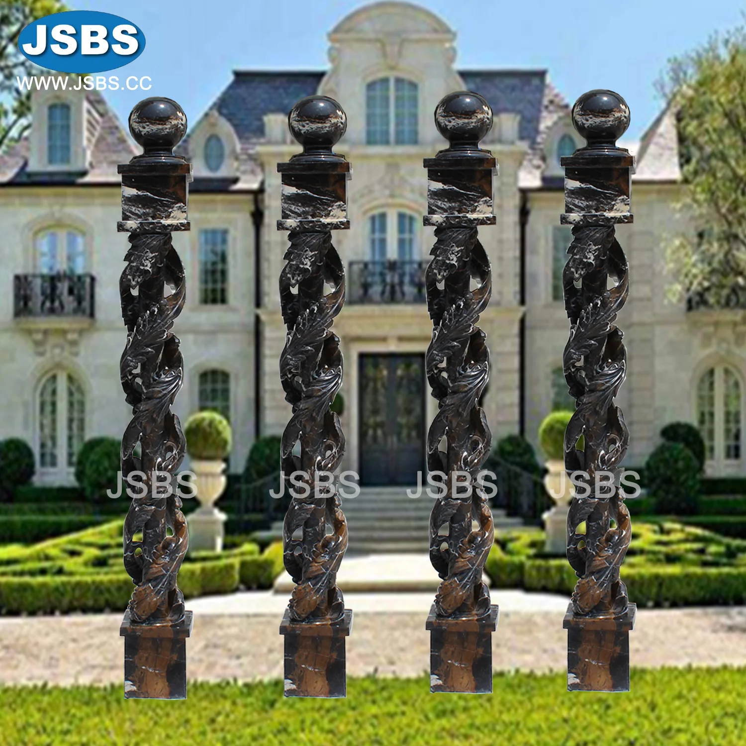 modern home decorative white marble pillars and columns corner post luxury leaves design