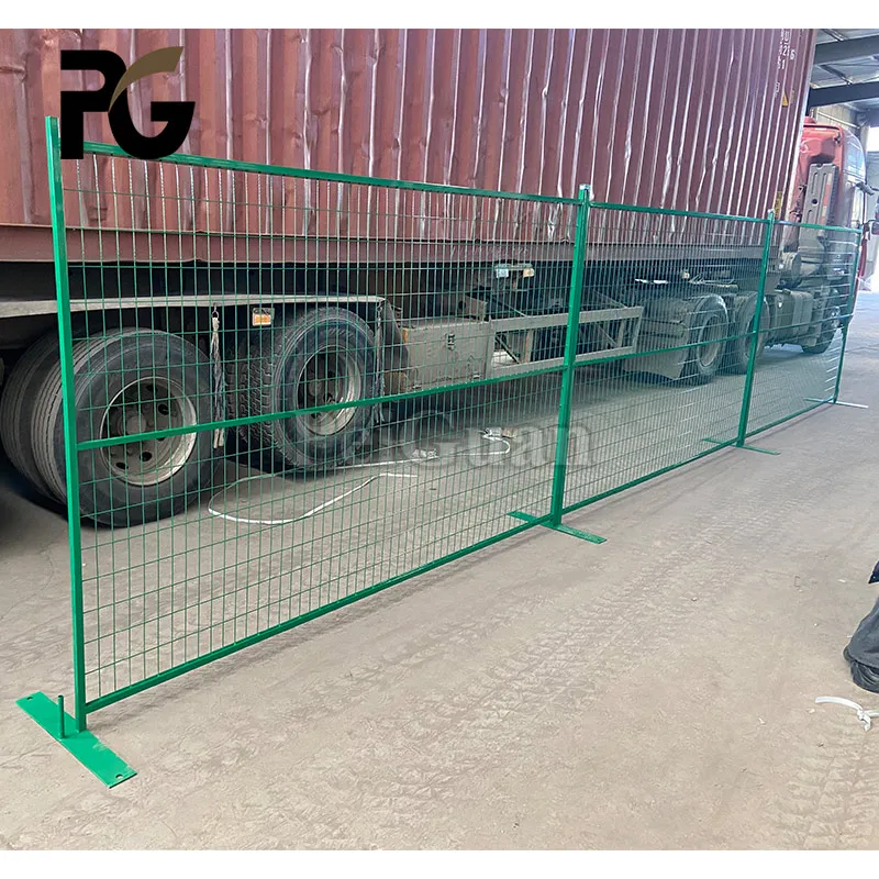 Style Base Construction Site Temporary Fence Panel Portable 6 Feet * 10 Feet Metal Iron Square Frame Canada Temporary Fence