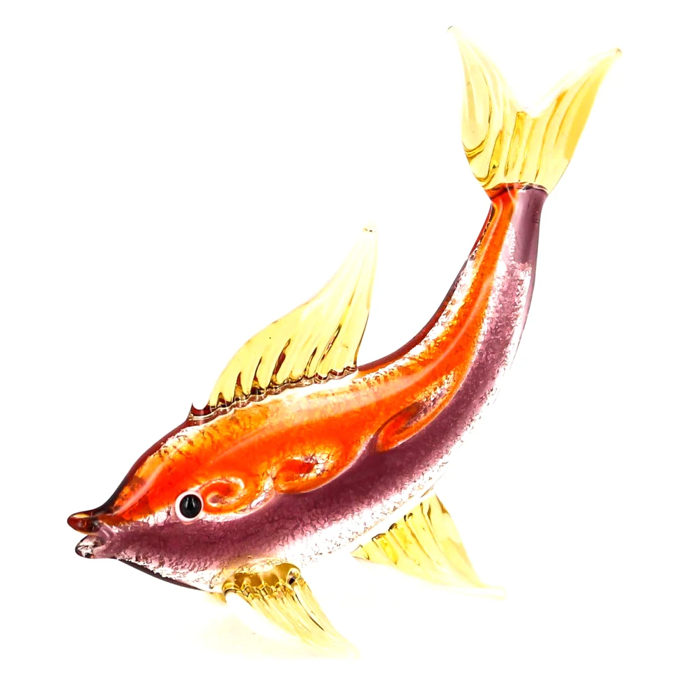 
Wholesale murano glass sculpture love glass fish figurines 
