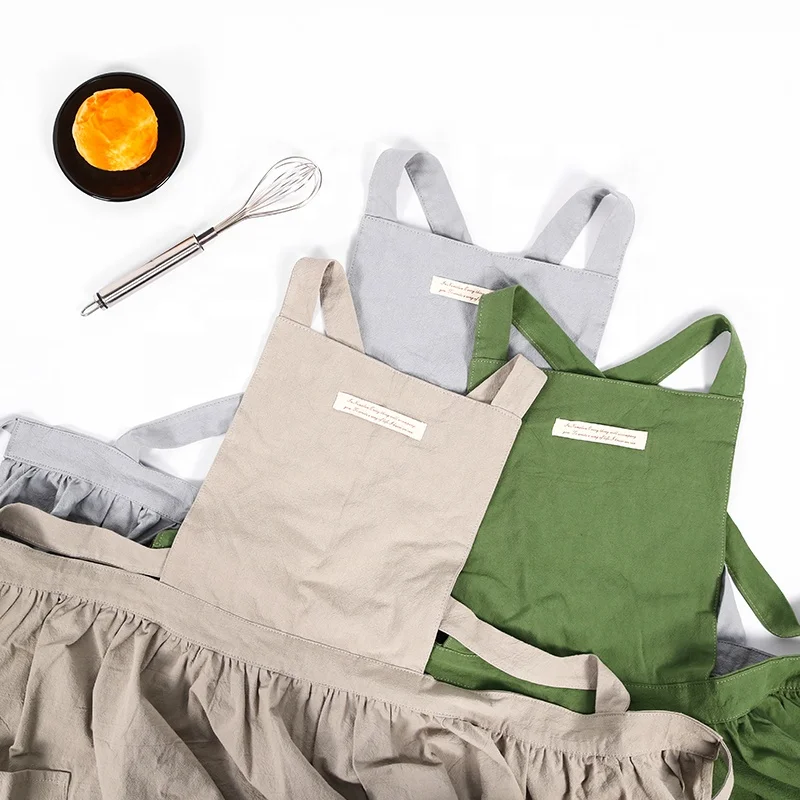 CHANGRONG Custom Japanese Style Cooking Baking Crafting Flower Gardening Linen Apron