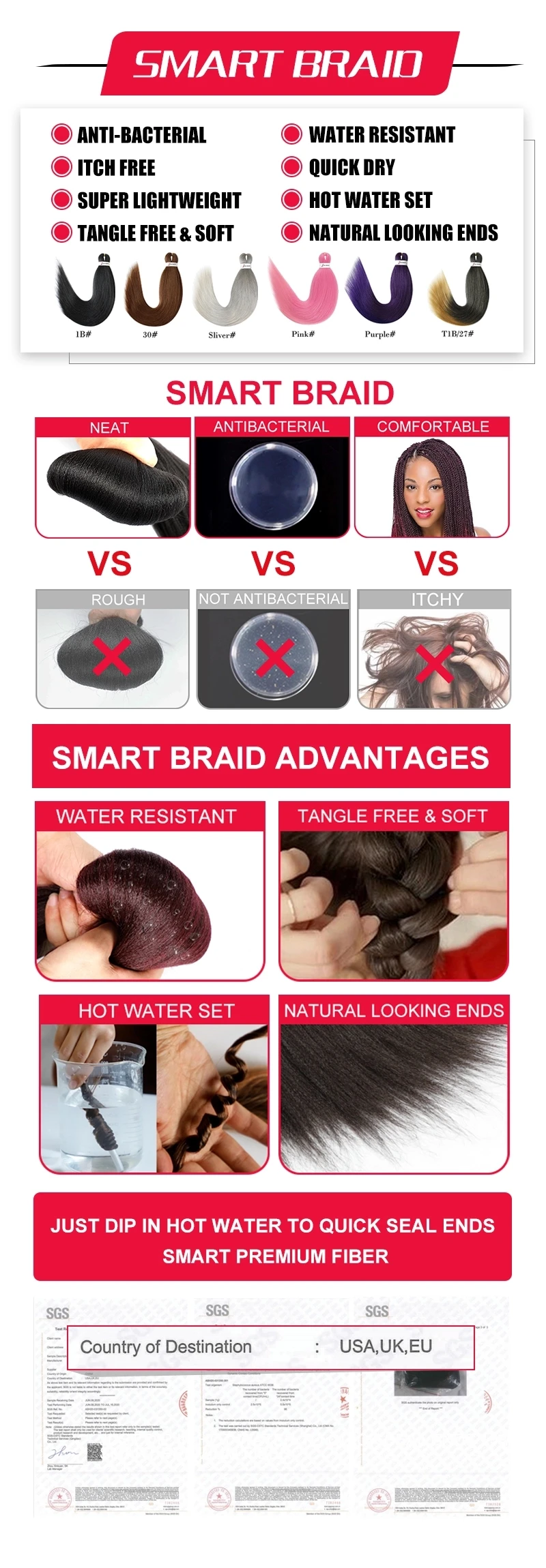 
easy braid color yaki colourful ombre afro hot water 84inch black african 26 braiding hair wholesale synthetic hair color braids 