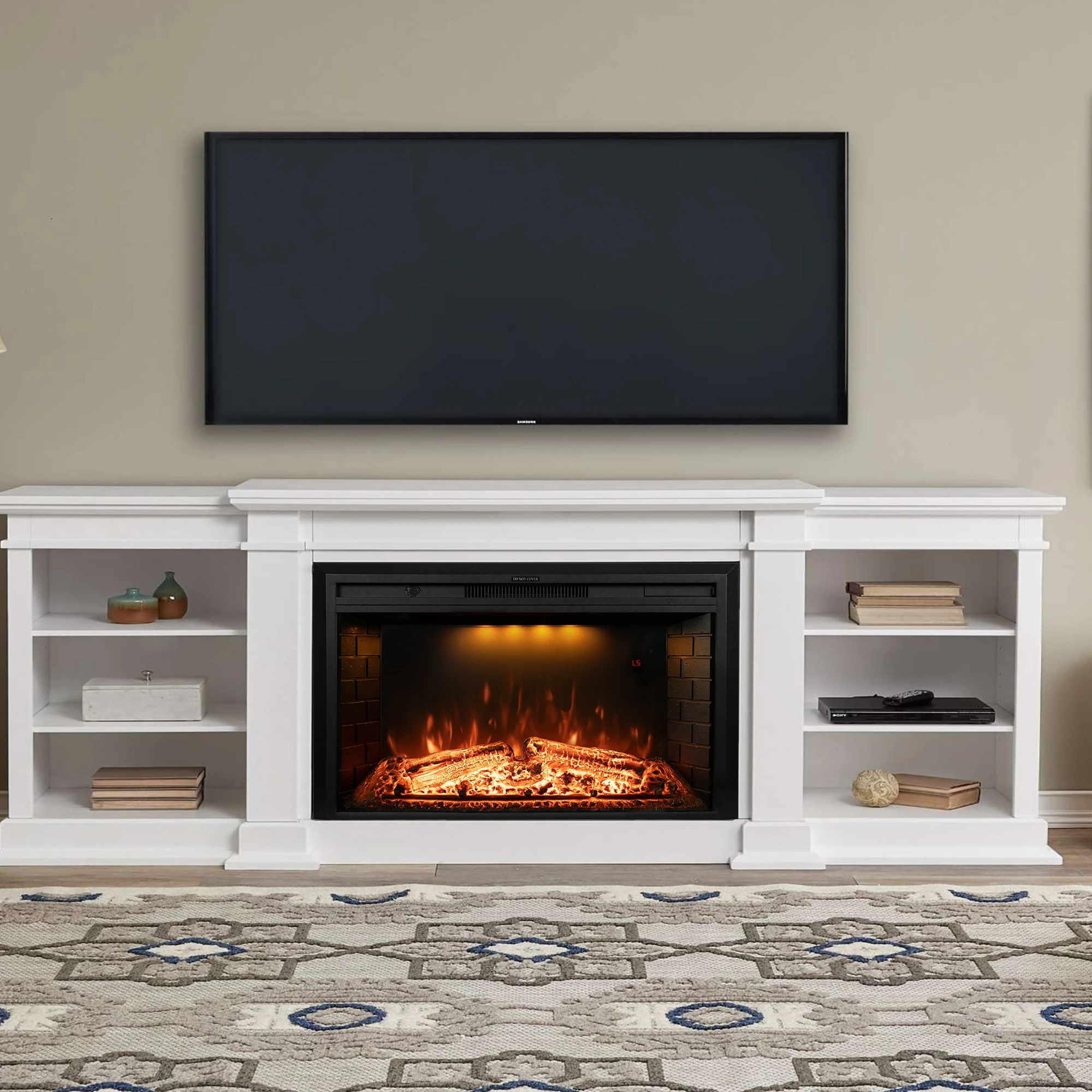 Luxstar 40 Inches Factory Wholesale Insert Electric Fireplaces with Temperature Limiting Control