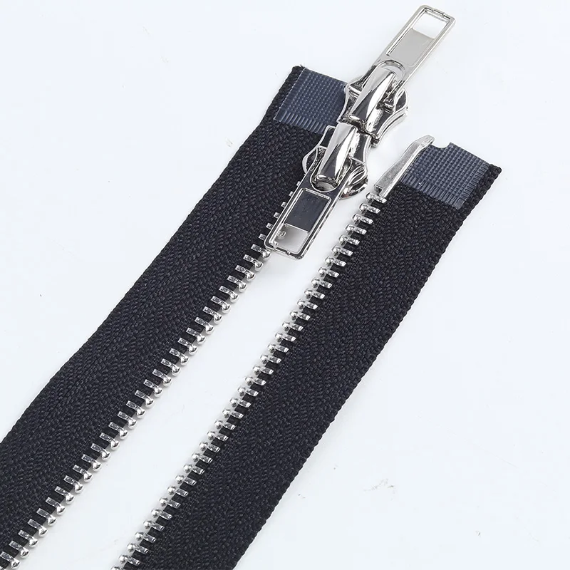 RHC Custom 3# 5# 8# Colorful Long Chain Open End Double Gold Jeans Pull Slider Metal Zipper Puller for Handbags Jacket Clothes