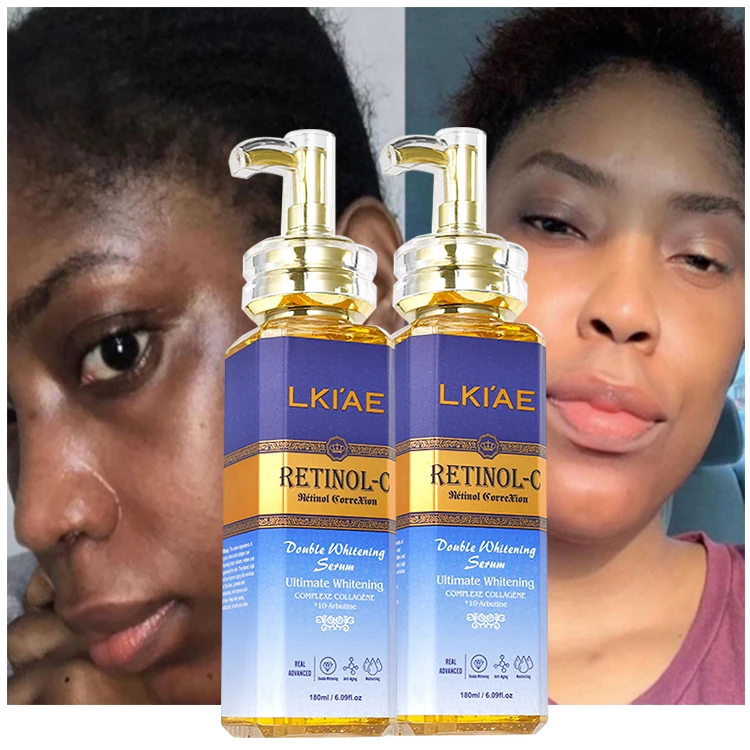 Private Label Retinol Wrinkles Removal Serum Anti Aging Firming Lifting Skin Care Whitening for Black 180ml