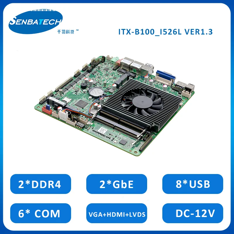 Wholesale Motherboard Mini Itx with Core I5-10210U 2*DDR4 2*LAN 8*USB 6*COM RS232/485/422 4K Display