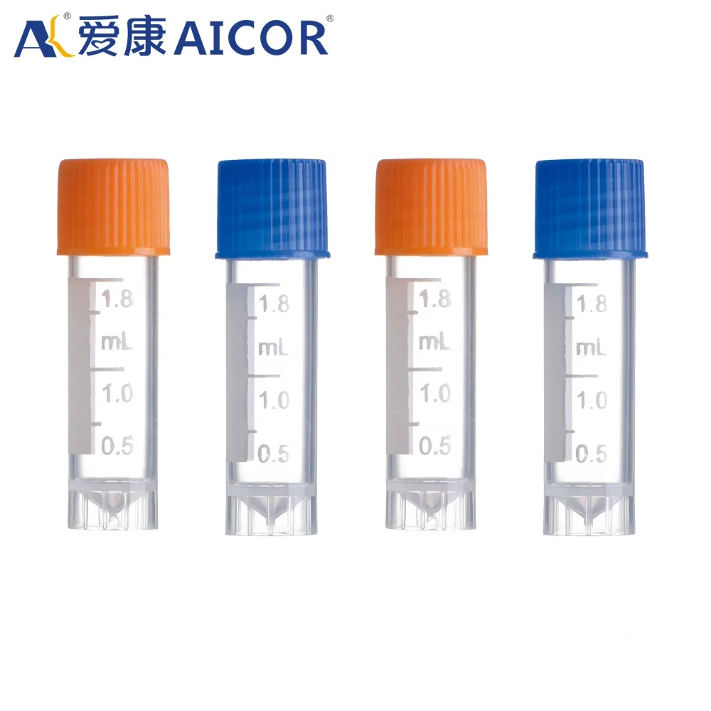 Aicor  Imported PP Material 1.8ml self-standing freezing tube with scale laboratory Medical Plastic Product