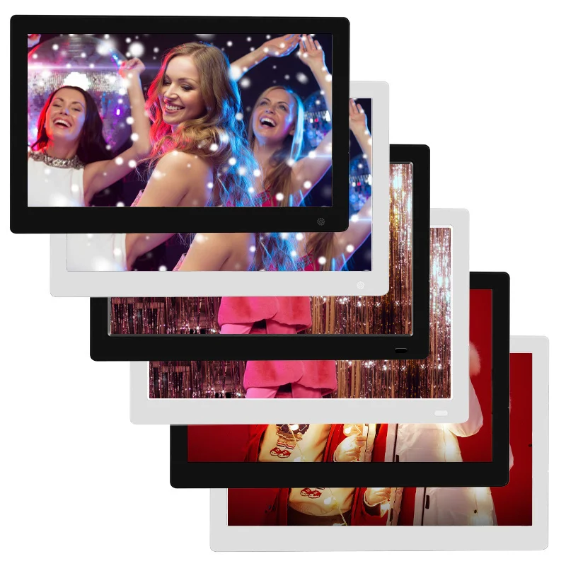 Chinese Supplier UK Plug Wood Acrylic Picture 15.6 Inch Digital Photo Frame