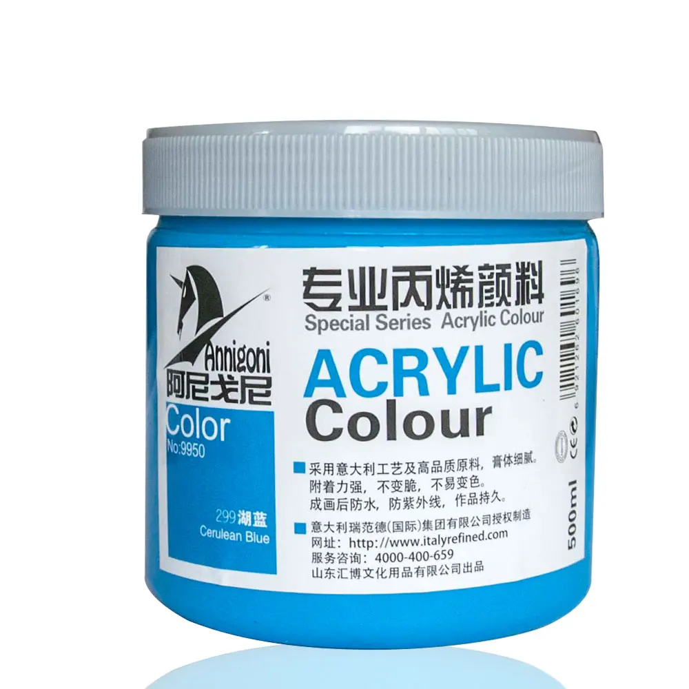 Anti UV Colorful Competitive price Non-toxic Widely used Eco-friendly  Annigoni 500ml Bottled Acrylic color