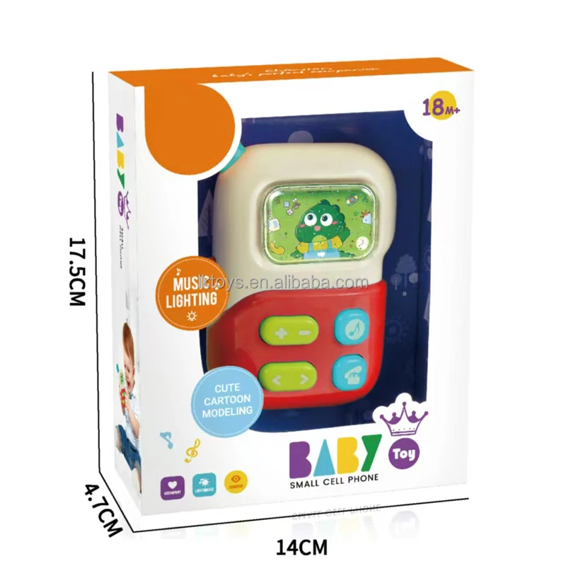 Lucky Toys Juguetes Para Bebes Cartoon Mini Baby Mobile Phone Model Toy Musical Lighting Musical Cartoon Mobile Cell Phone