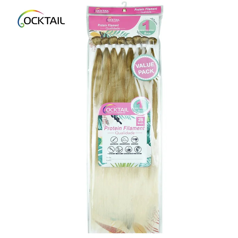 human hair feeling ombre color 613 blond synthetic hair bundles, heat resistant fiber protein fiber synthetic hair weave