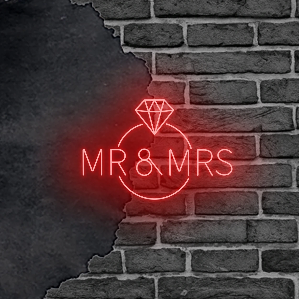 Неоновый светодиодный светильник на заказ «сделай сам» для комнат знак «MR & MRS» RGB акриловый буквы