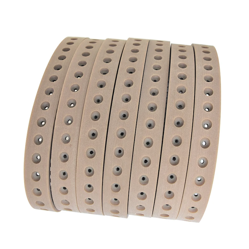 Seamless vulcanized rubber coating vacuum pulling film down belt for vffs packaging machine