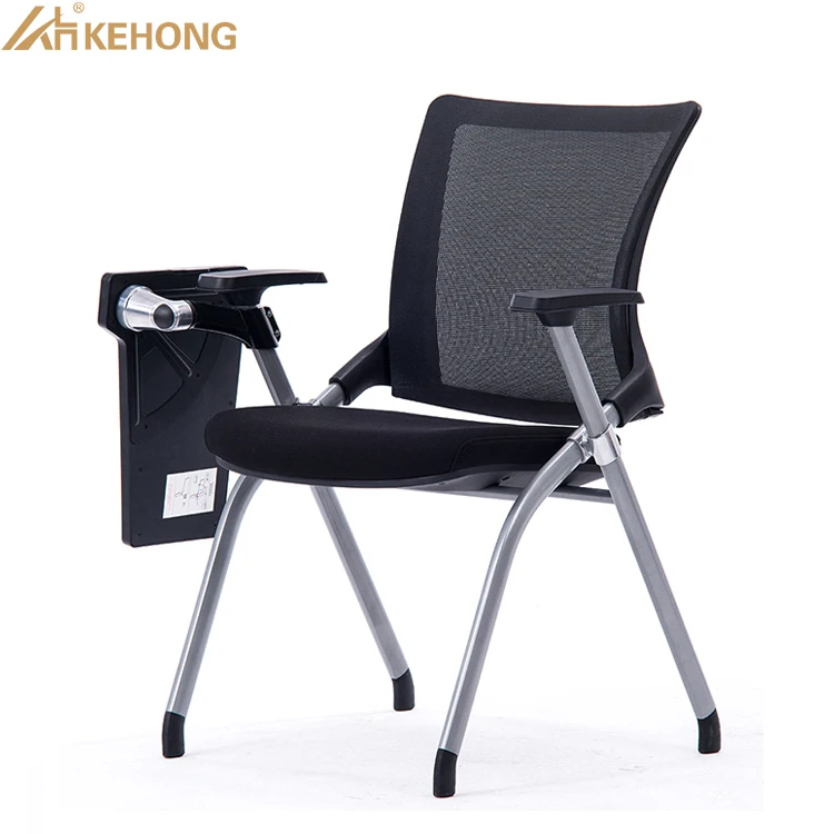 Kehong Conference Set Folding Executive Chair Without Wheels Training Fixed Office Chair  With Writing Pad Best Office Chair (1600287544687)